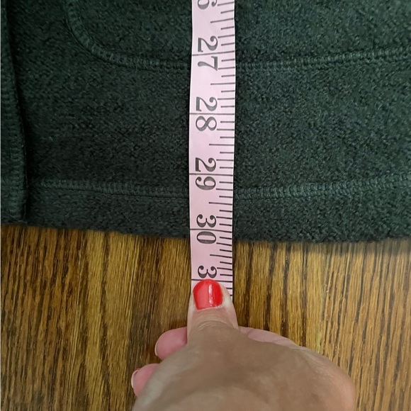 J.Jill Women's 100% Wool Army Green Tie Button Front Coat Size Medium - Picture 8 of 9